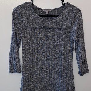 Charlotte Russe | Gray Three Quarter Sleeve shirt